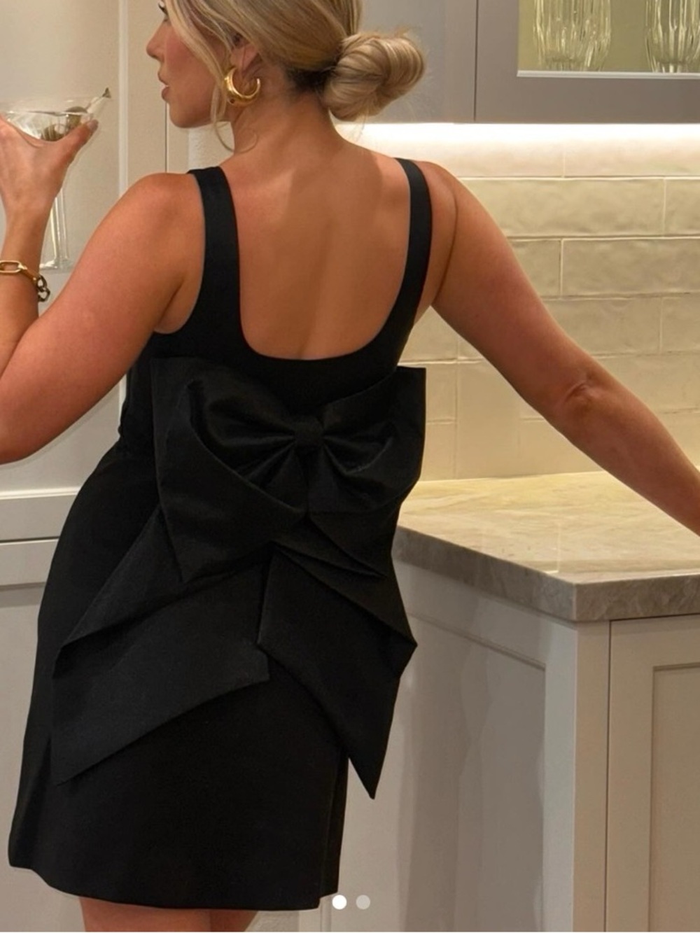 Likely Amalia Mini Dress Back Bow Black